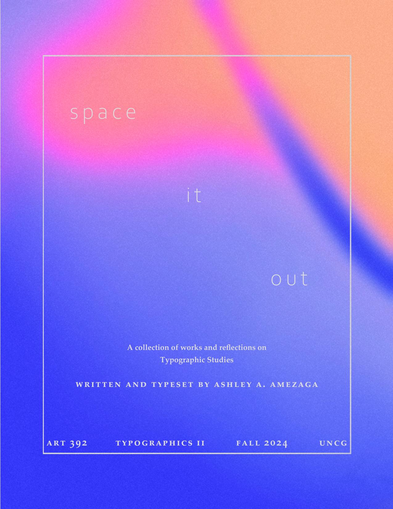 Space It Out, typography book cover